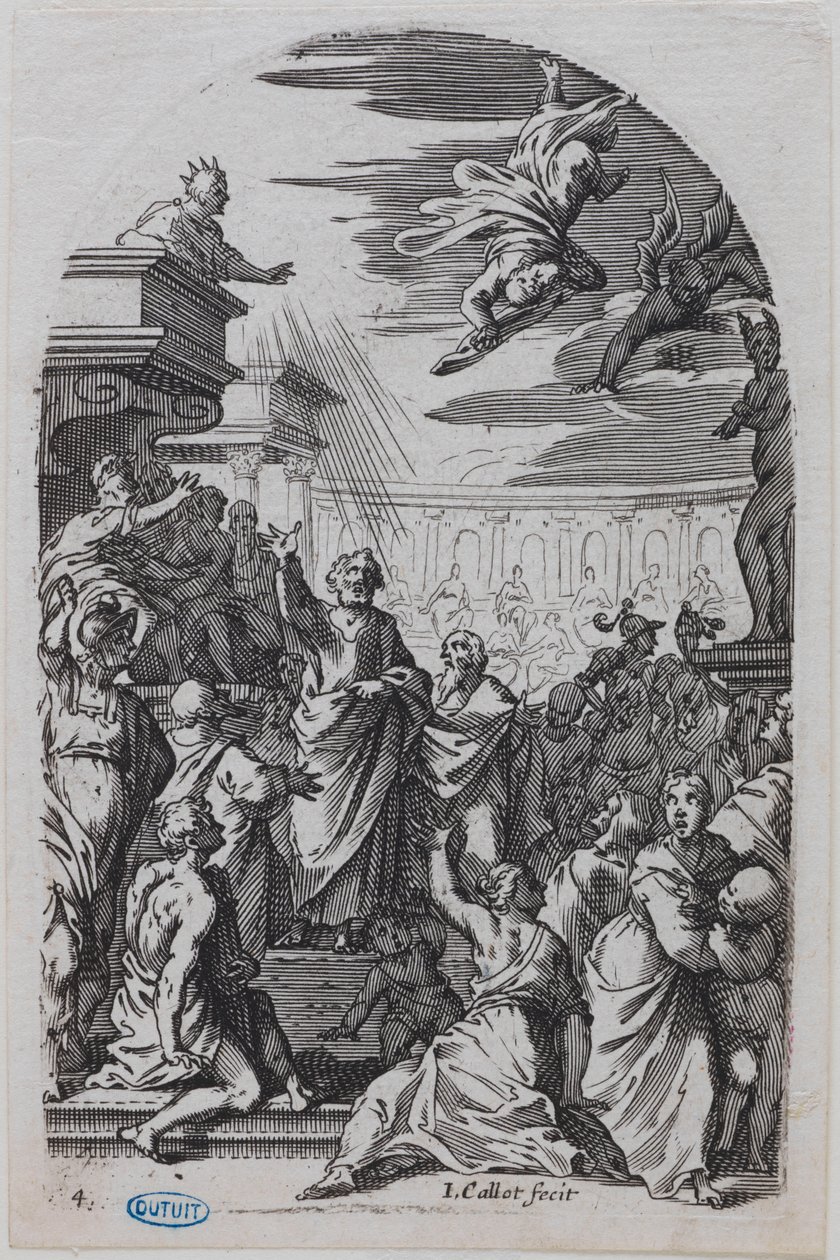 Róma képei, Simon mágus bukása alkotó: Jacques Callot