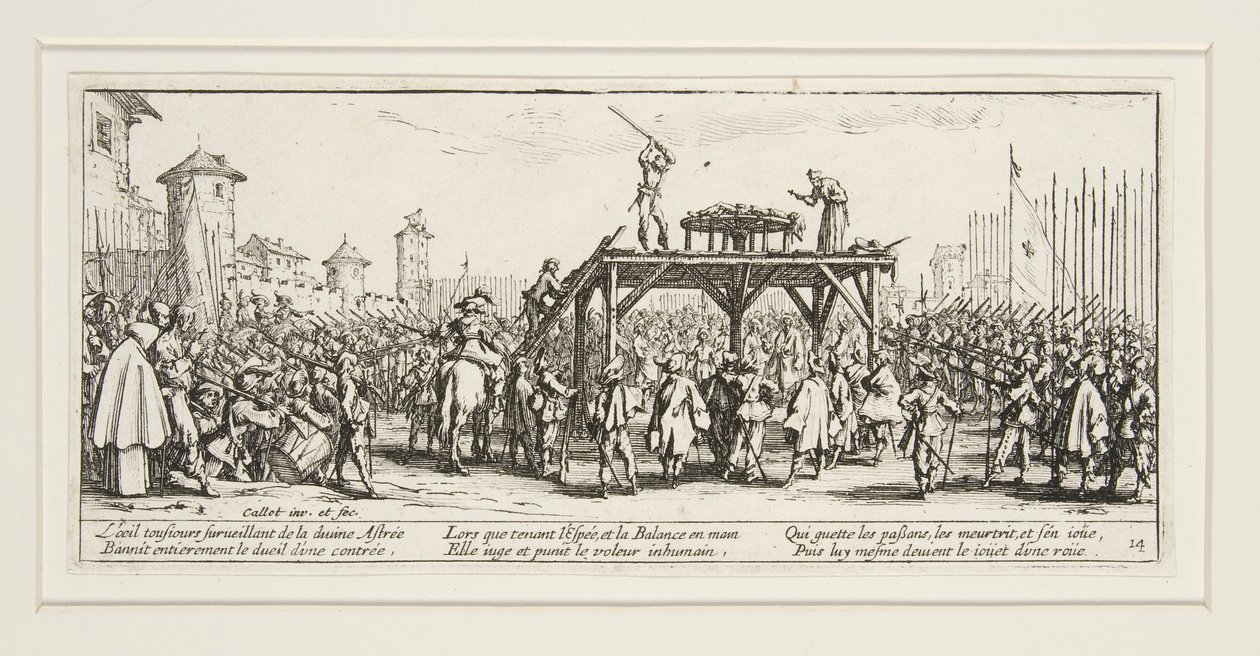 A háború nagy nyomorúságai: N. 14 - A kerék alkotó: Jacques Callot
