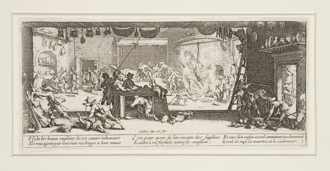 A háború nagy nyomorúságai: 5. sz. – A rablás alkotó: Jacques Callot