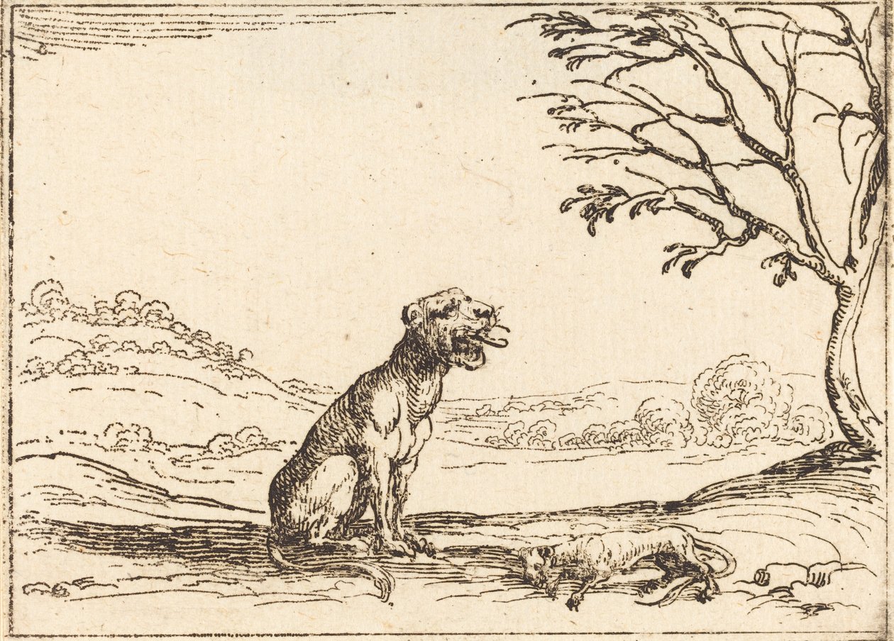 Oroszlán gyászolja a kölykét alkotó: Jacques Callot