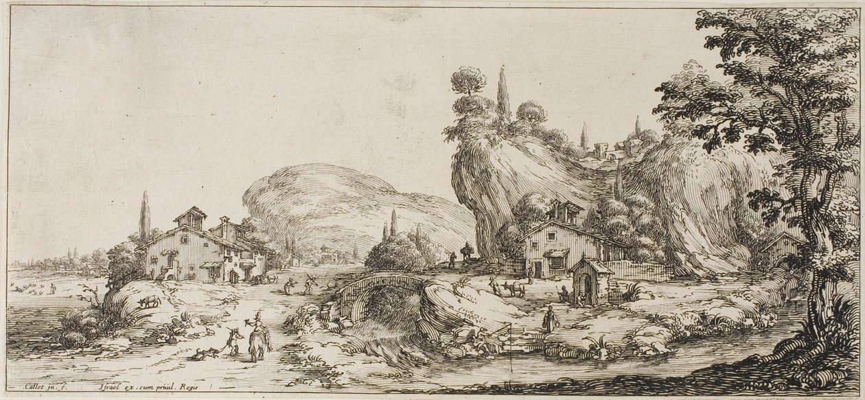 Áru betöltése, Firenzében tervezett különféle jelenetekből alkotó: Jacques Callot
