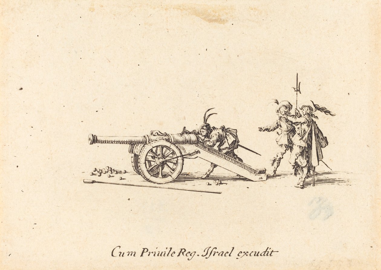 Az ágyú betöltése alkotó: Jacques Callot