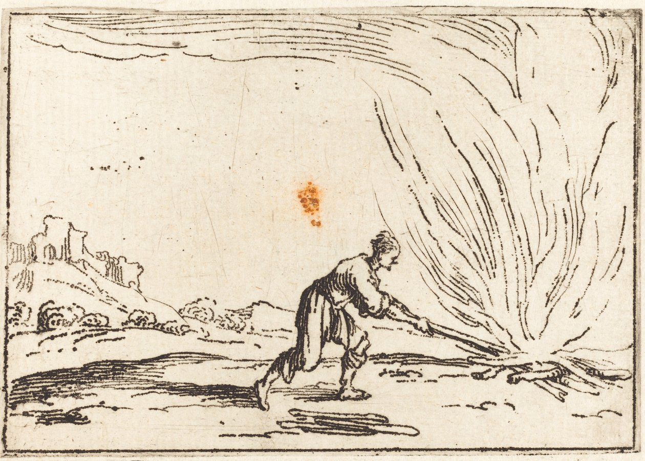 Ember vesz részt a tűzben alkotó: Jacques Callot