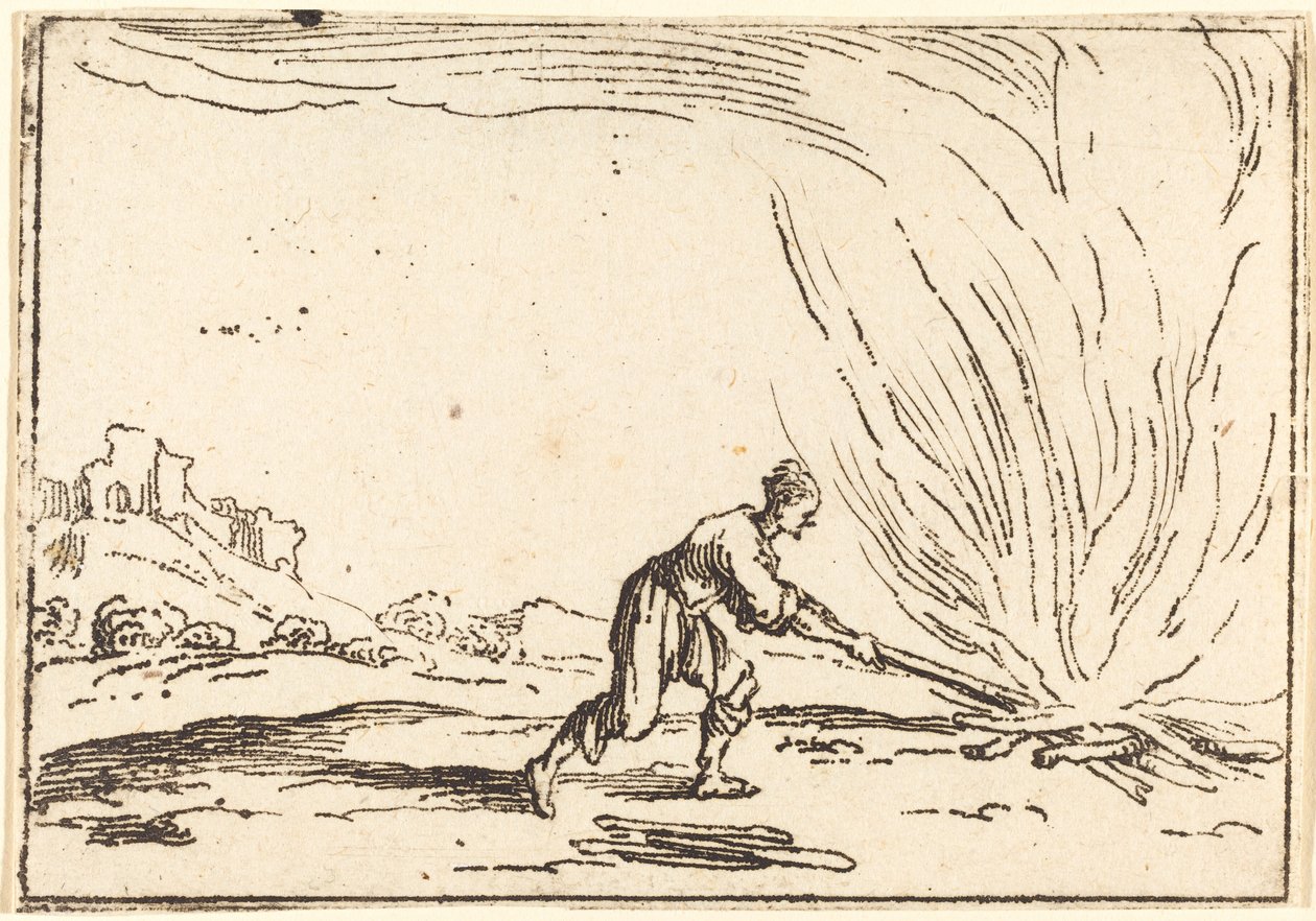 Ember vesz részt a tűzben alkotó: Jacques Callot