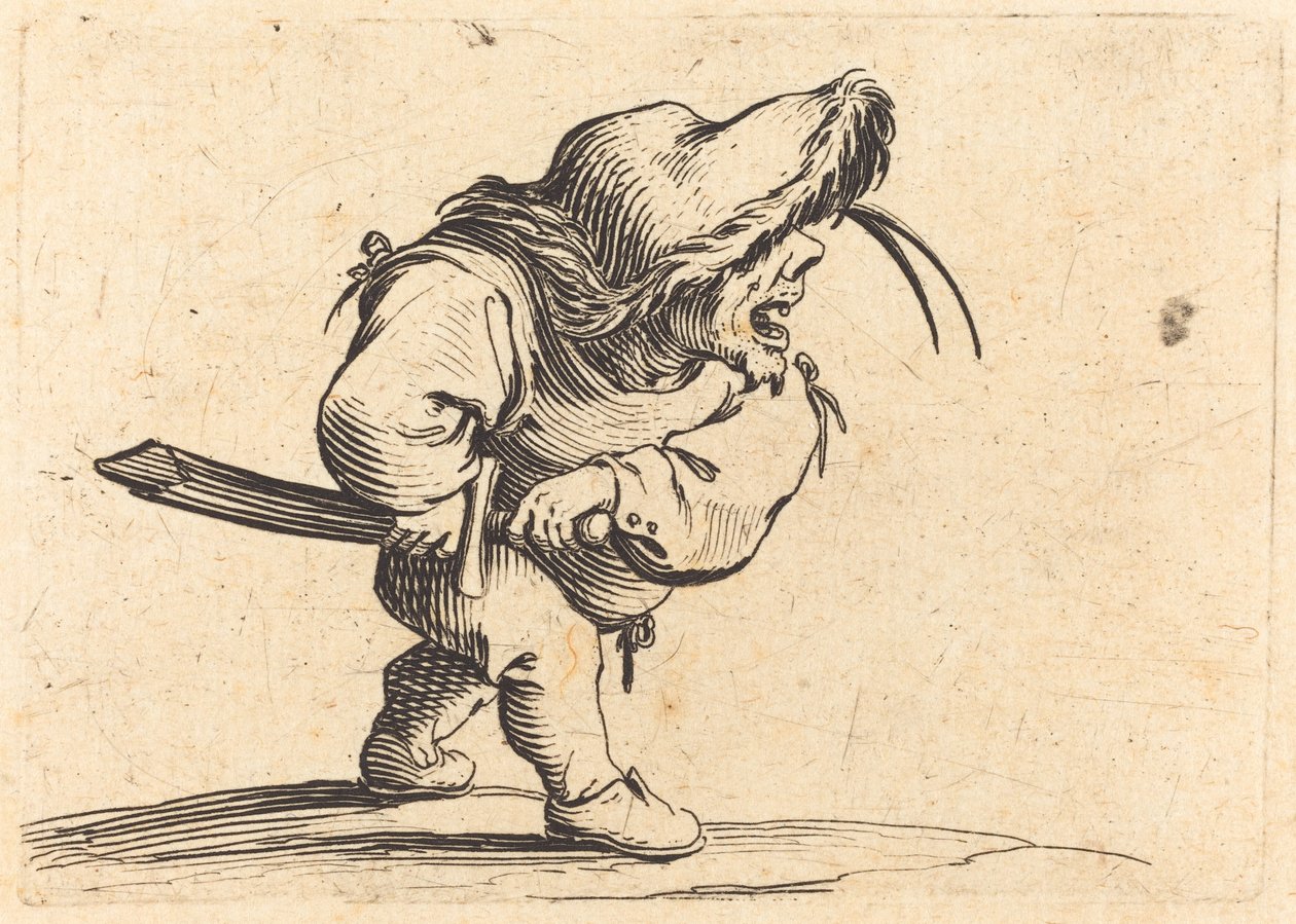 Férfi kardhúzásra készül alkotó: Jacques Callot