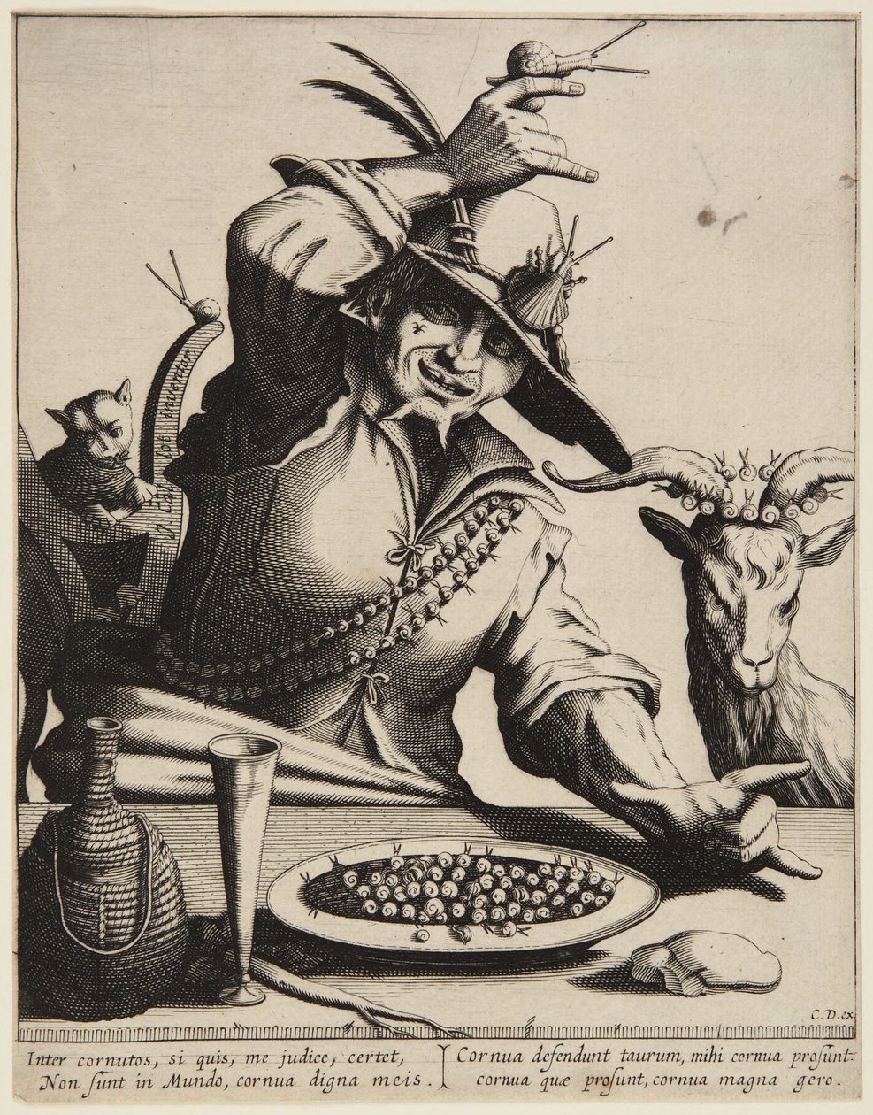 Férfi csigákkal alkotó: Jacques Callot