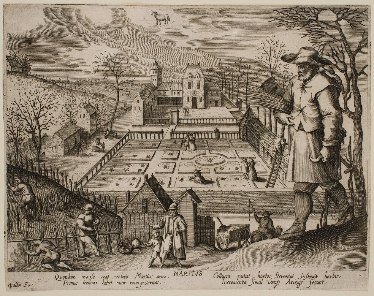 Március, „A hónapok” sorozatból alkotó: Jacques Callot