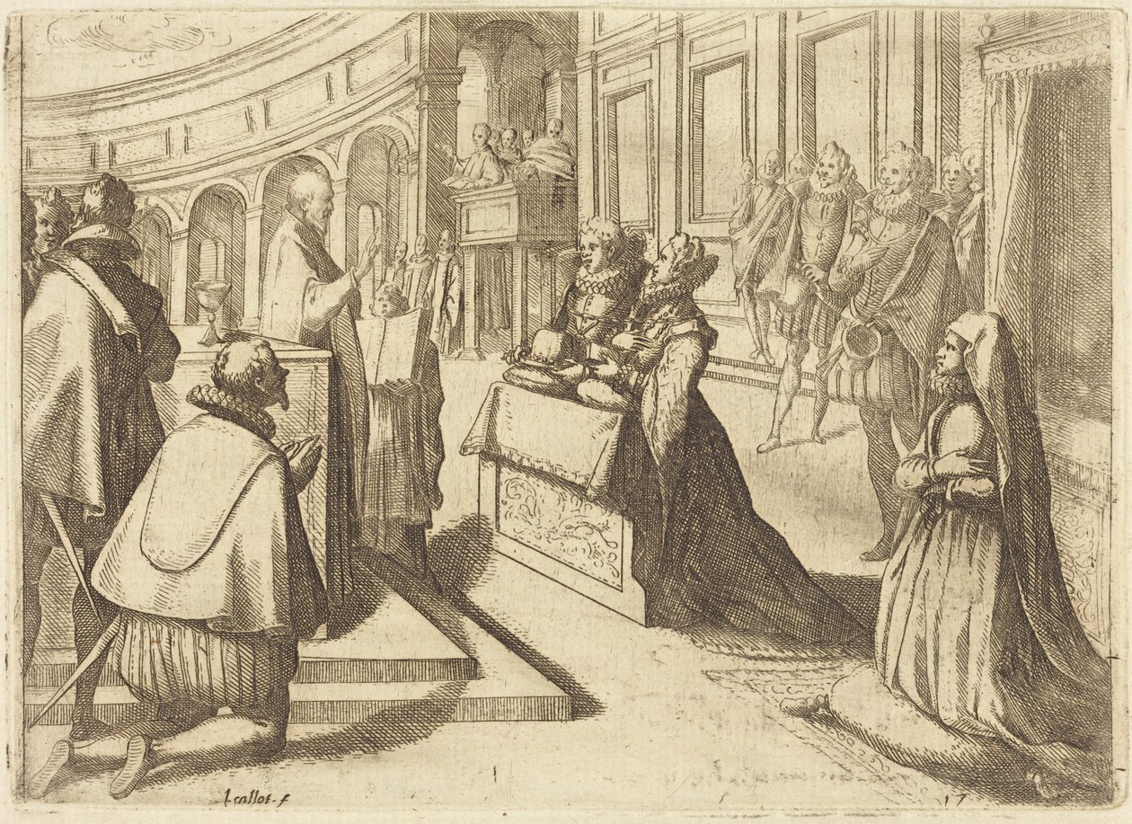 Margaréta osztrák hercegnő és III. Fülöp házassága alkotó: Jacques Callot