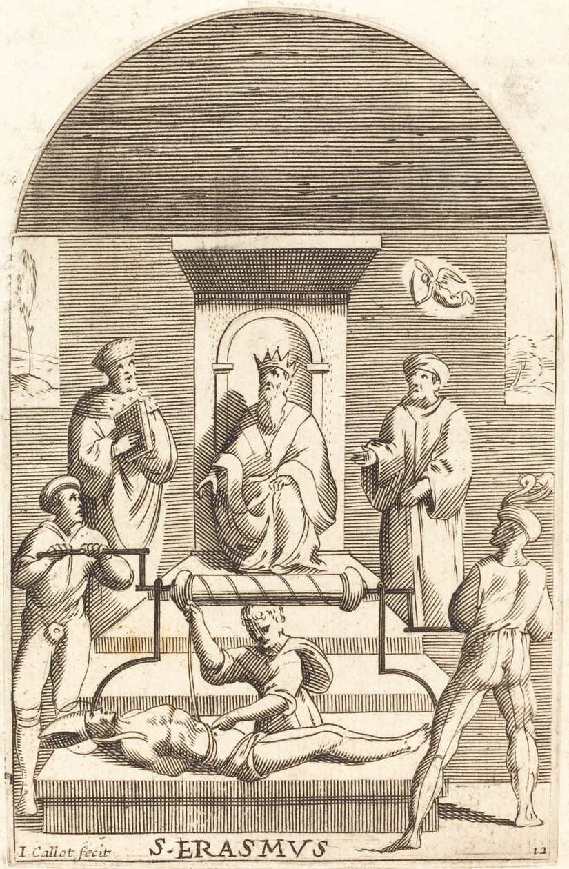 Szent Erasmus mártíromsága alkotó: Jacques Callot