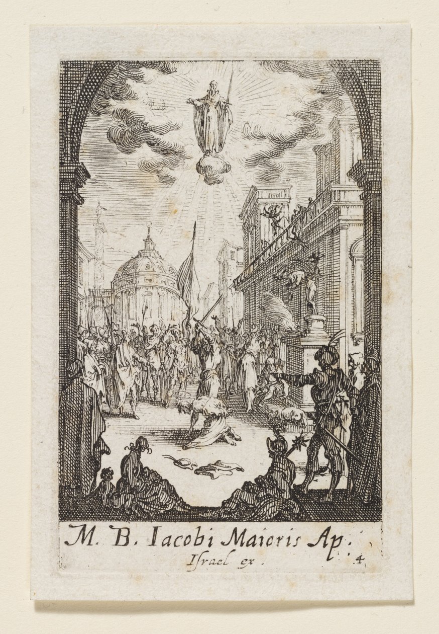 Idősebb Szent Jakab vértanúsága (M. B. Jacobi Maioris) alkotó: Jacques Callot