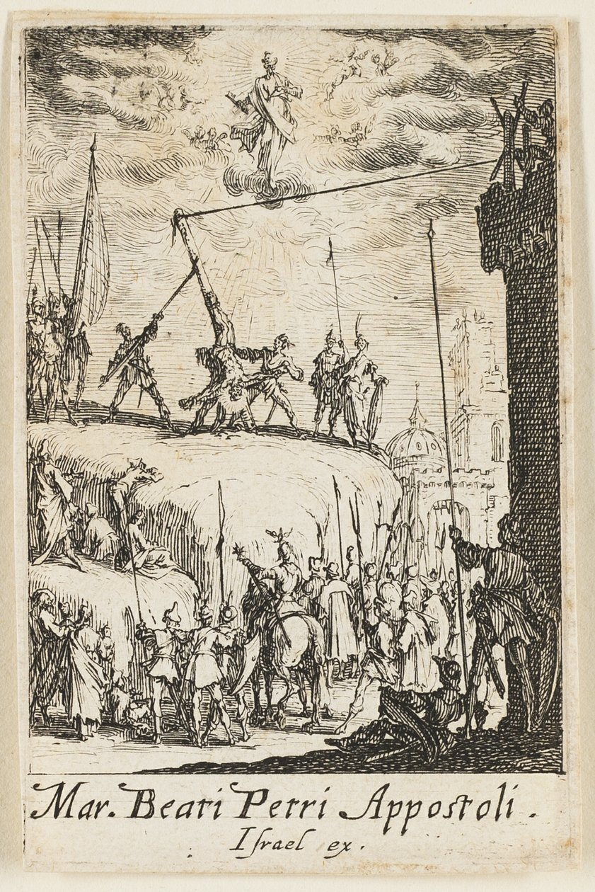 Szent Péter mártíromsága, első lemez az Apostolok mártíromsága című könyvből alkotó: Jacques Callot