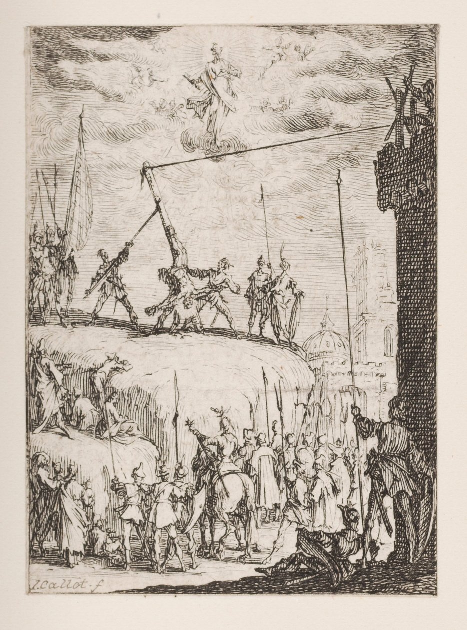Szent Péter vértanúsága, sz. 4 Az Apostolok Mártíromságából alkotó: Jacques Callot