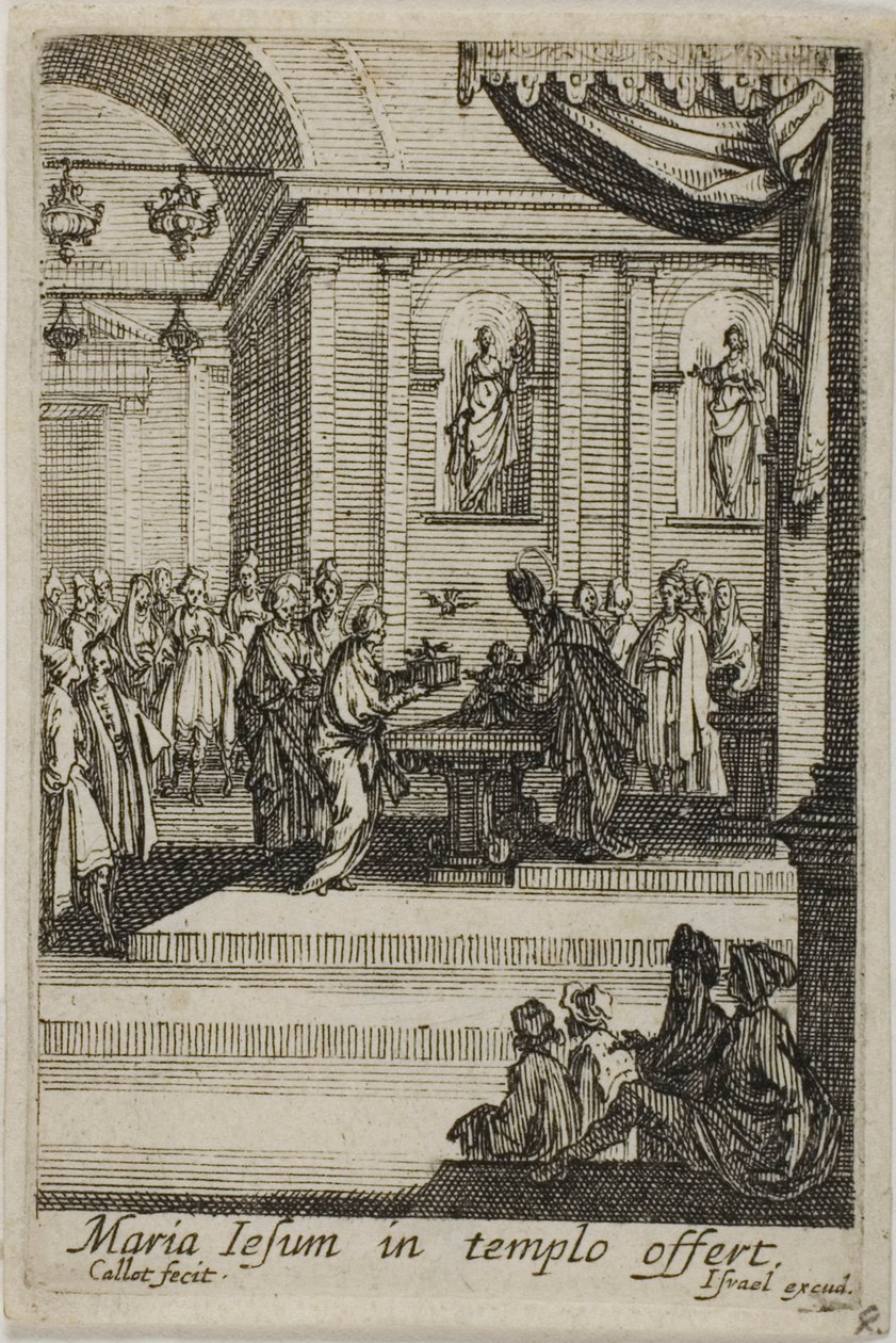 Mária bemutatja Krisztust a templomban, A Szűzanya életéből alkotó: Jacques Callot