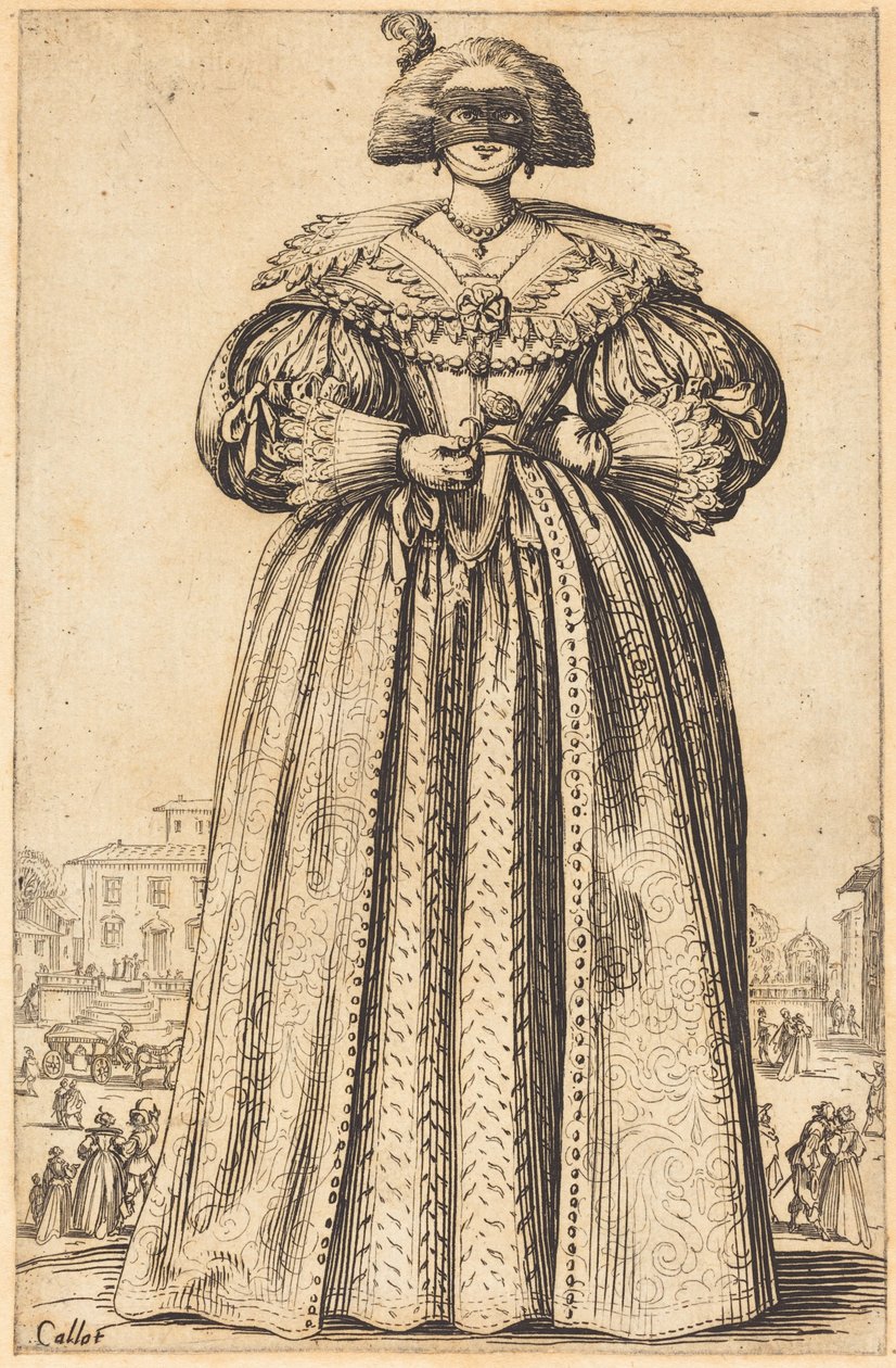Álarcos nemesasszony alkotó: Jacques Callot