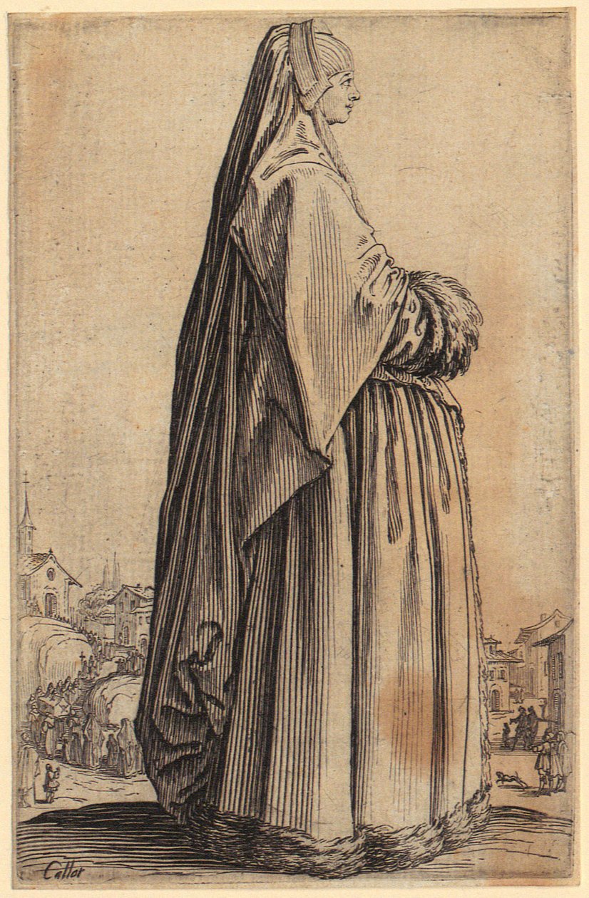 Álarcos komédiás, a „Törpék” sorozat 20. lapja alkotó: Jacques Callot