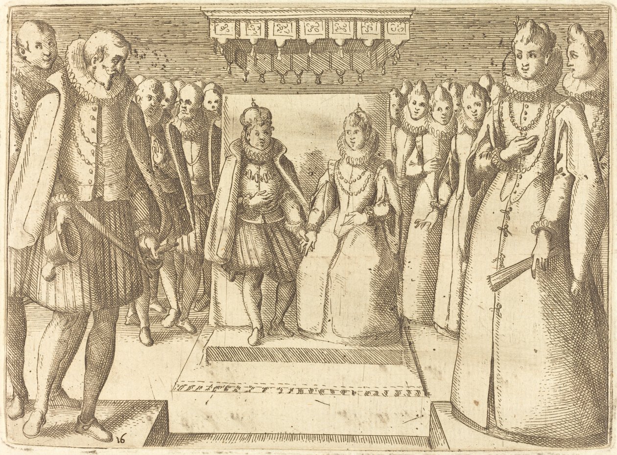 Osztrák Margit és III. Fülöp találkozója alkotó: Jacques Callot