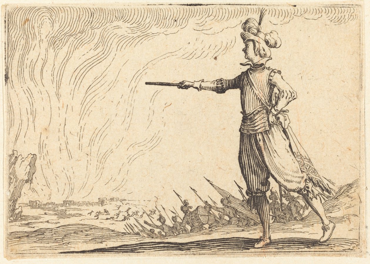 Katonai parancsnok gyalog alkotó: Jacques Callot