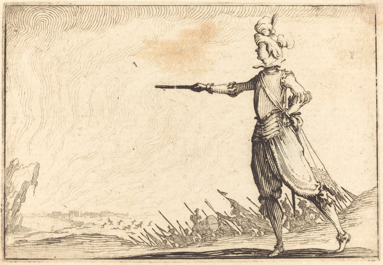 Katonai parancsnok gyalog alkotó: Jacques Callot