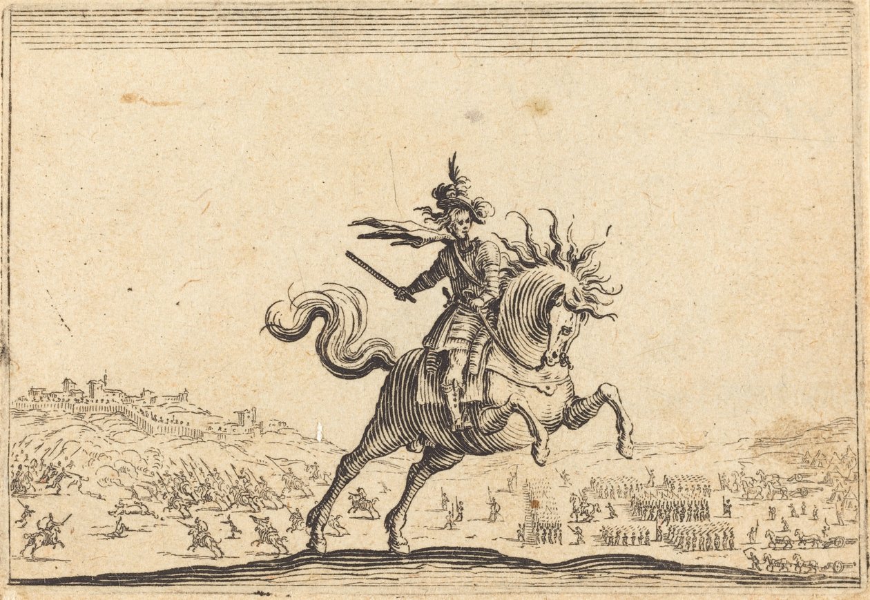 Katonai parancsnok lóháton alkotó: Jacques Callot