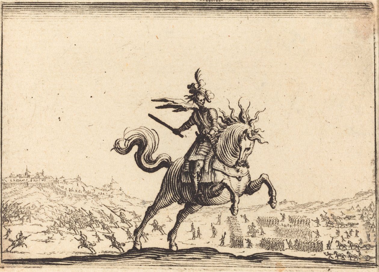 Katonai parancsnok lóháton alkotó: Jacques Callot