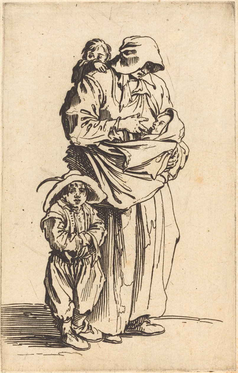 Anya és három gyermek alkotó: Jacques Callot