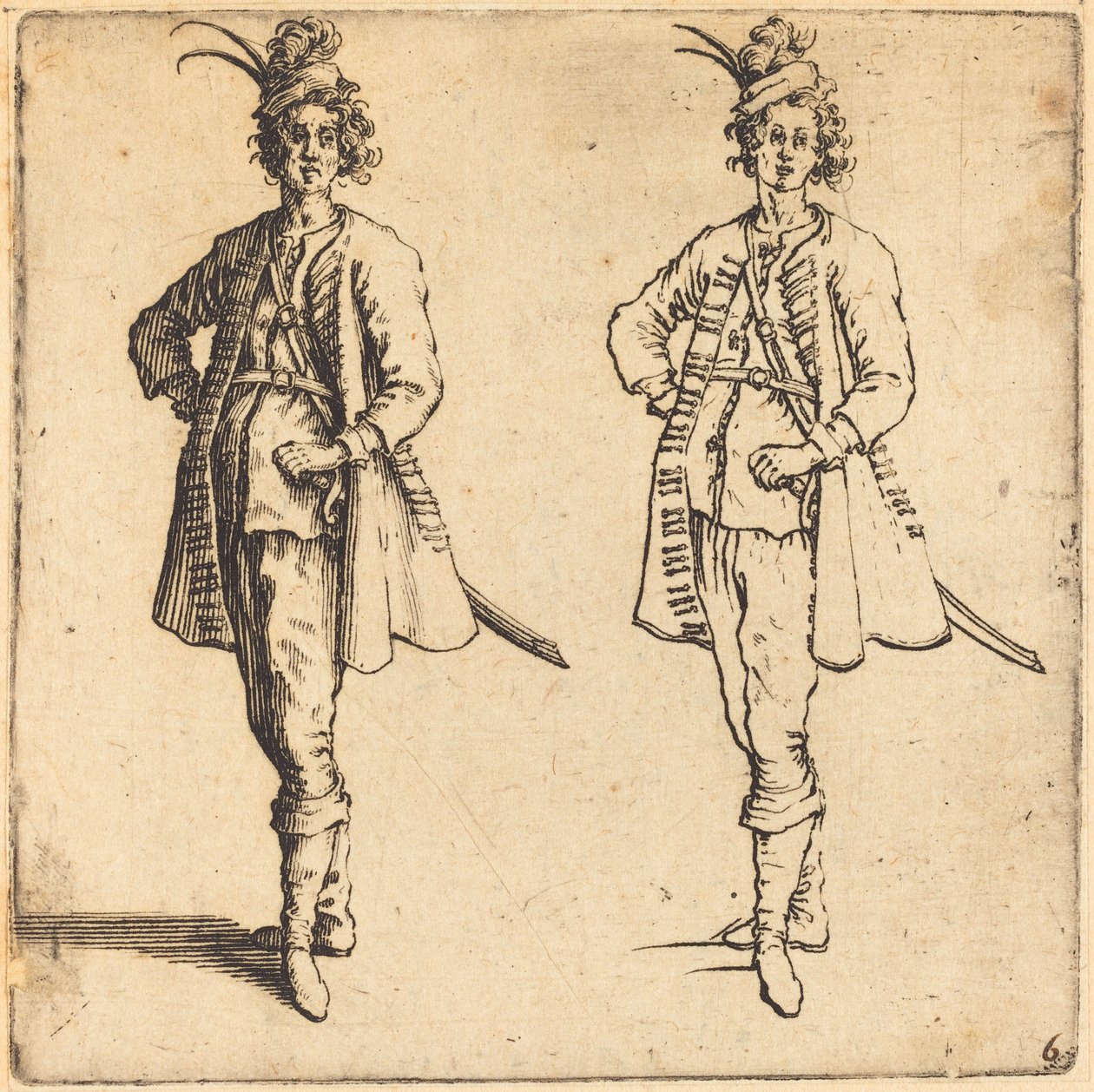Tiszt, elölnézet alkotó: Jacques Callot