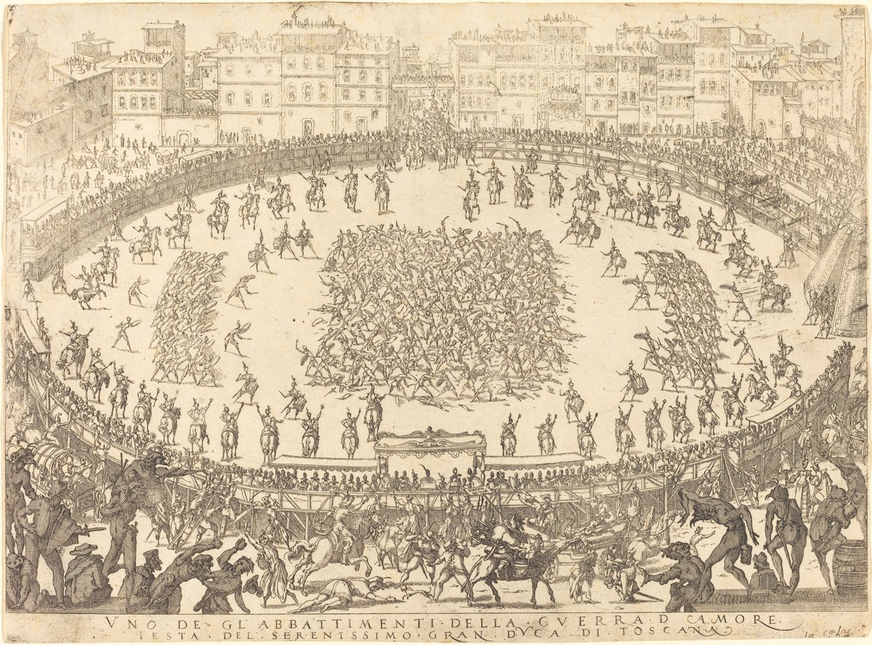 Az egyik gyalogsági harc, 1616. alkotó: Jacques Callot