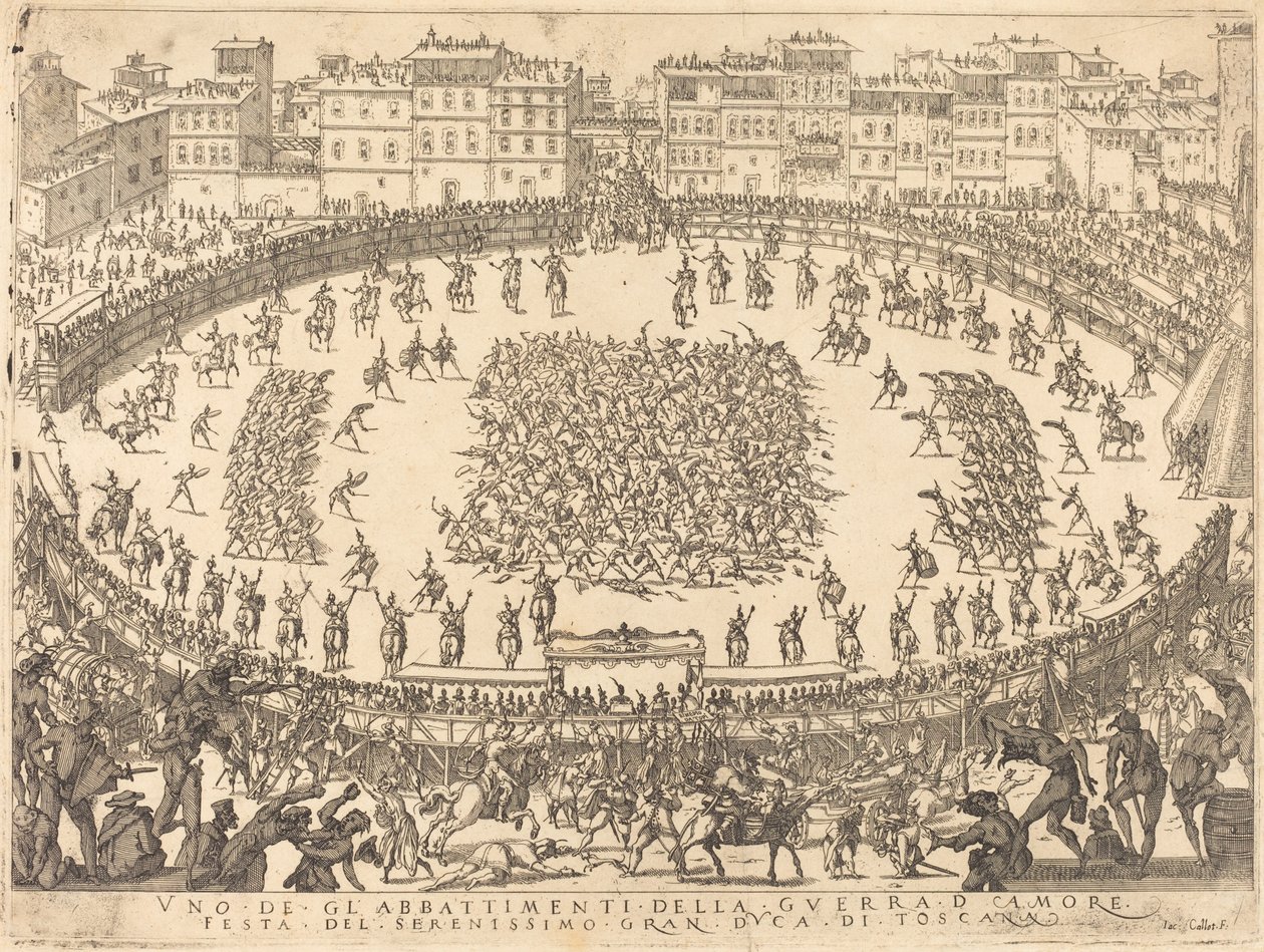 Az egyik gyalogsági harc, 1616. alkotó: Jacques Callot