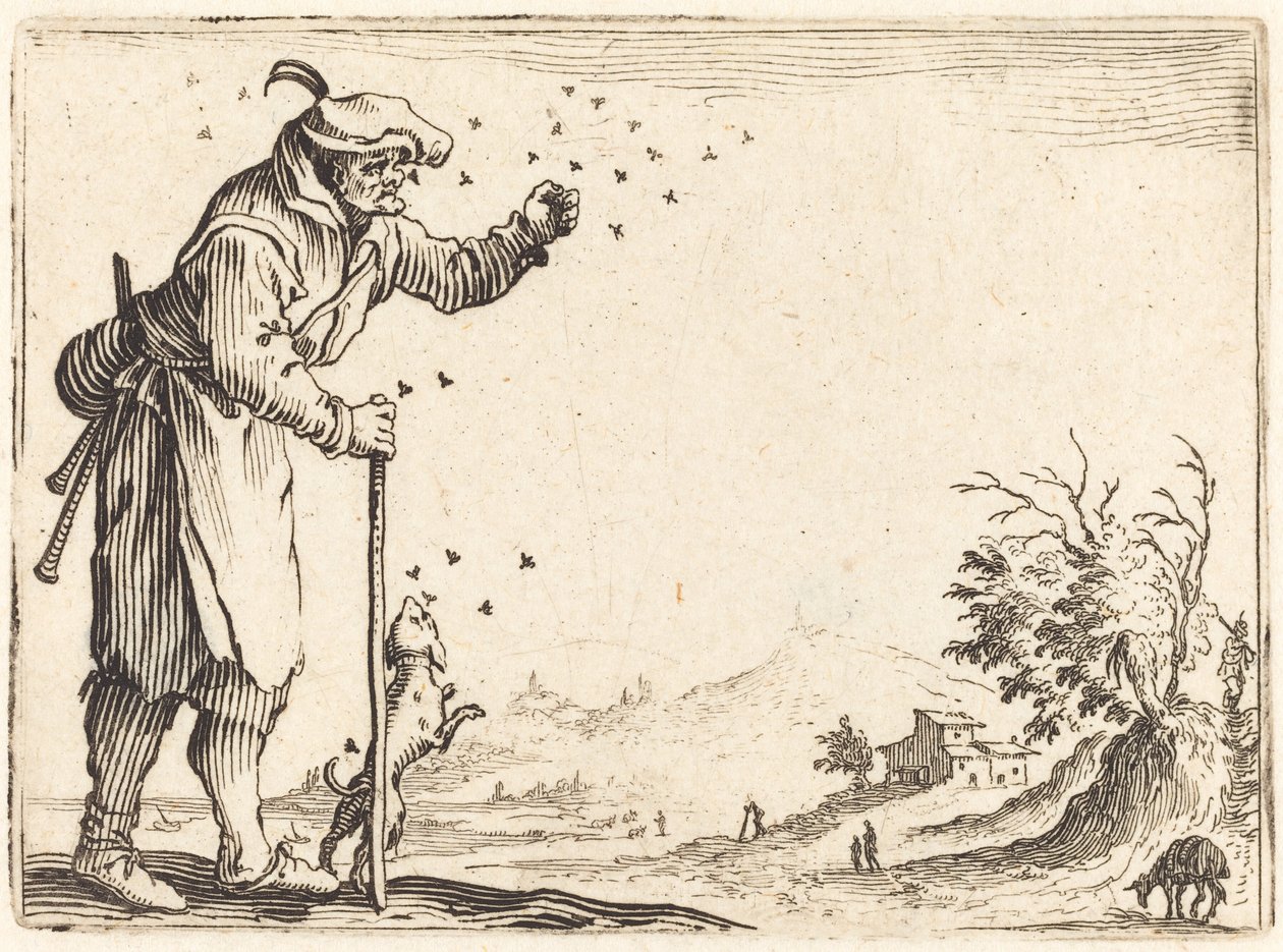 Parasztot megtámadtak a méhek alkotó: Jacques Callot