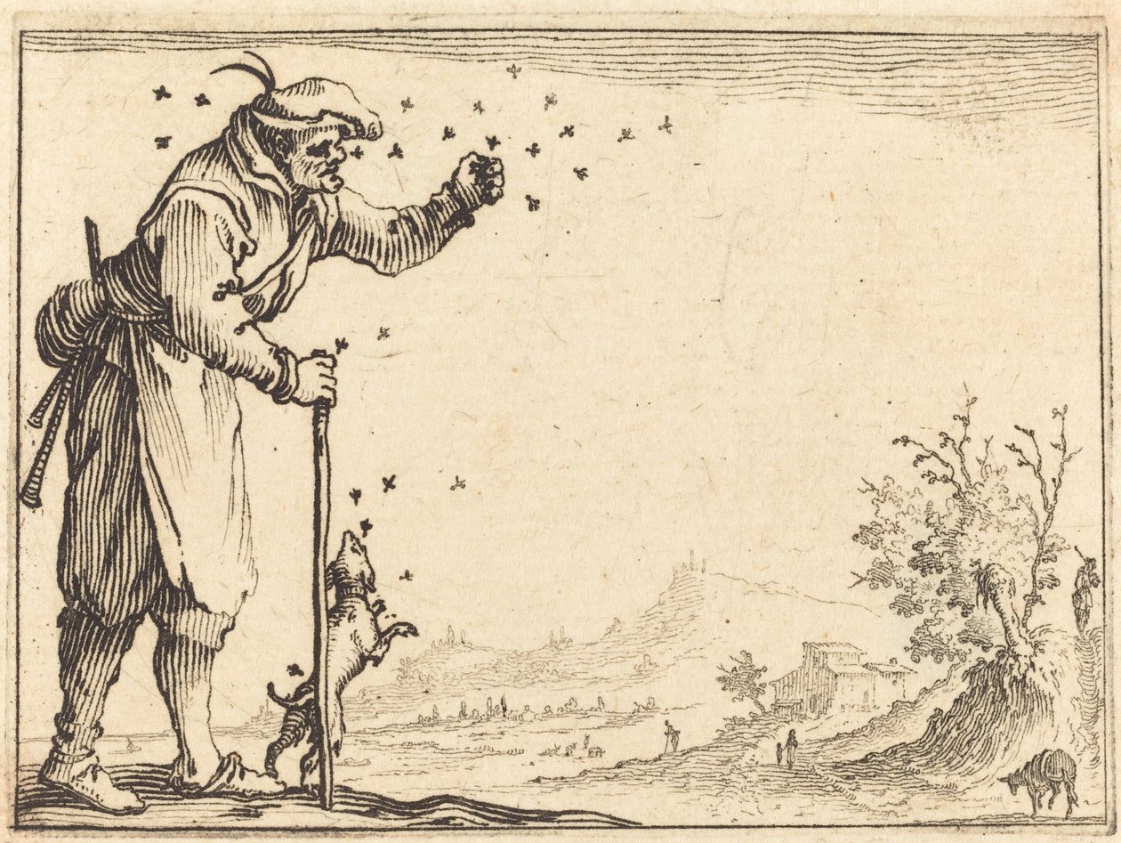 Parasztot megtámadtak a méhek alkotó: Jacques Callot