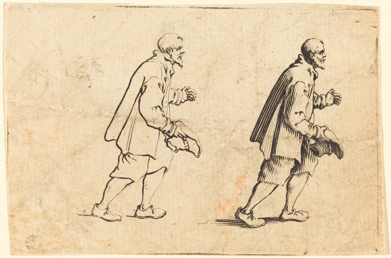 Paraszt kalappal a kezében alkotó: Jacques Callot