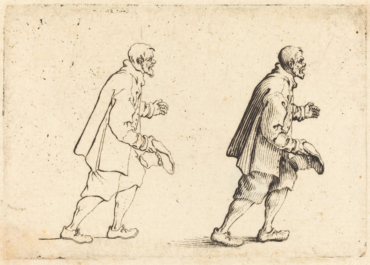 Paraszt kalappal a kezében alkotó: Jacques Callot