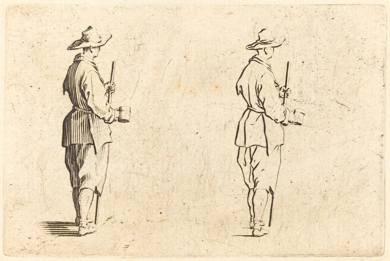 Paraszt, kupával alkotó: Jacques Callot