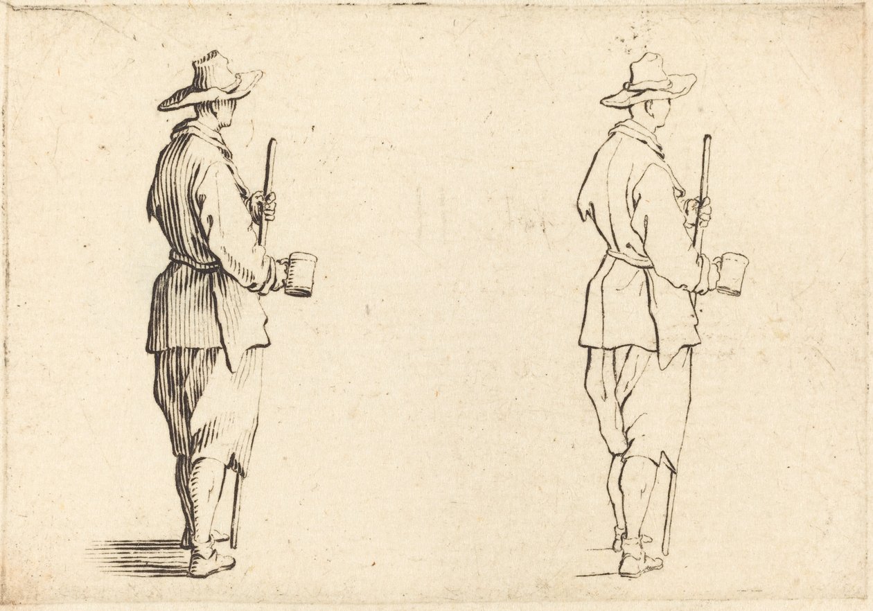 Paraszt, kupával alkotó: Jacques Callot