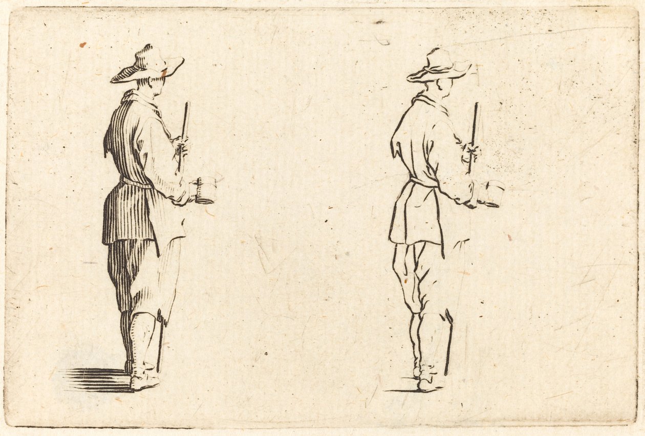 Paraszt, kupával alkotó: Jacques Callot