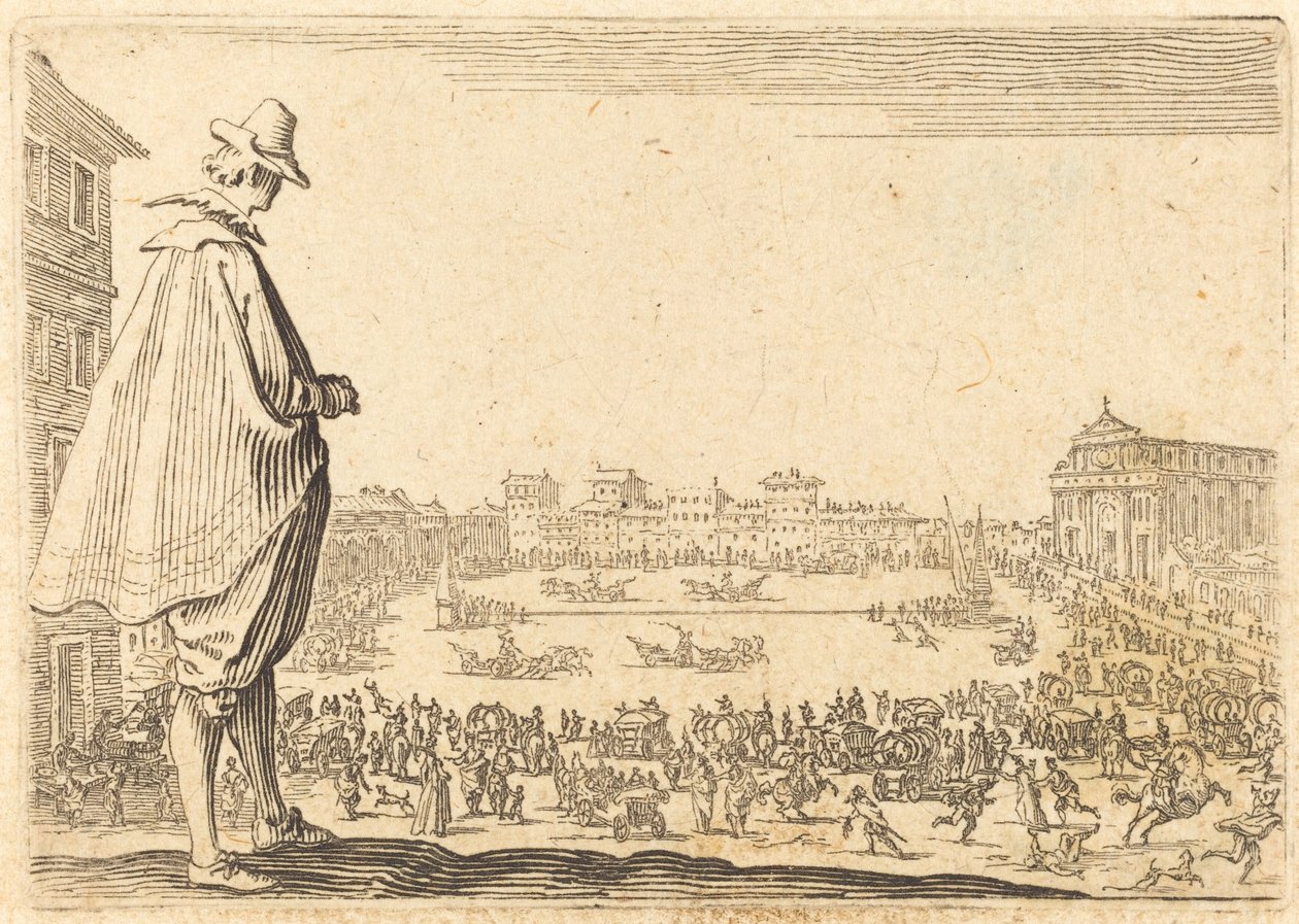 Piazza Santa Maria Novella, Firenze, c. 1622. alkotó: Jacques Callot