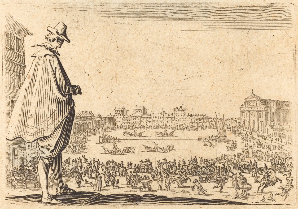 Piazza Santa Maria Novella, Firenze, c. 1622. alkotó: Jacques Callot