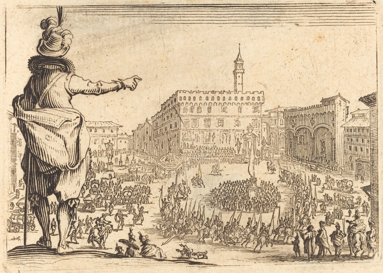 Piazza della Signoria, Firenze alkotó: Jacques Callot