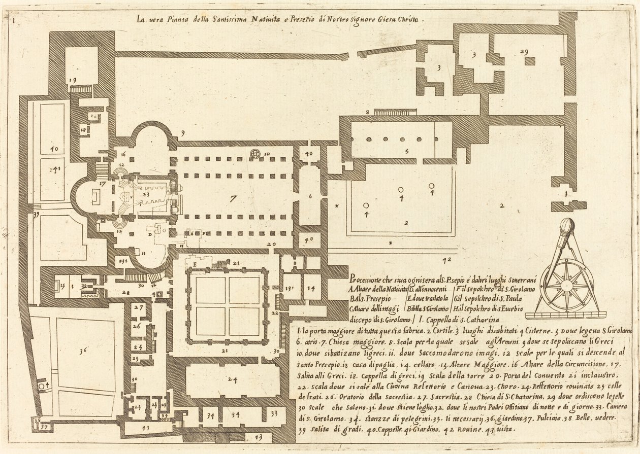 A Születéstemplom terve alkotó: Jacques Callot