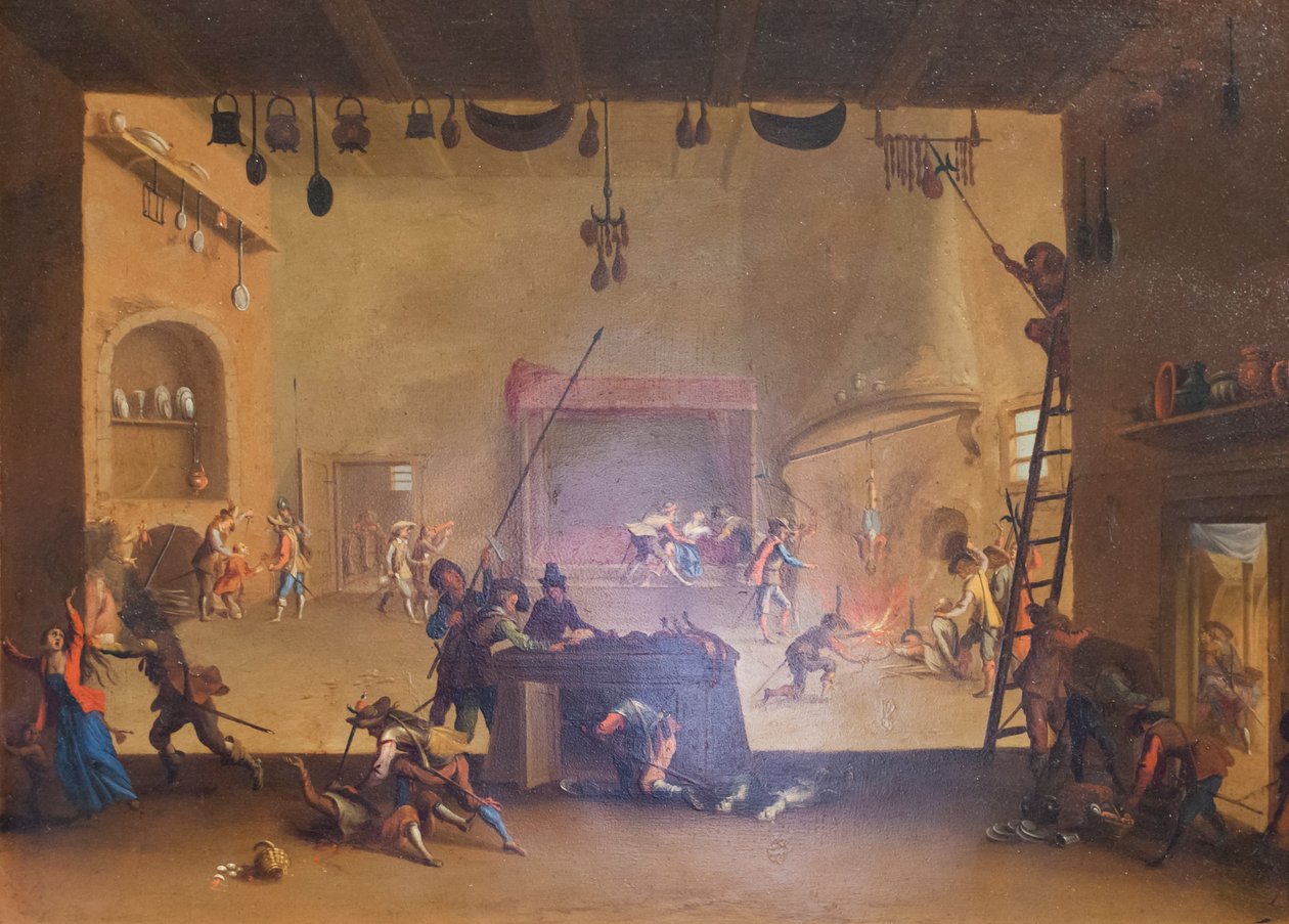 Egy parasztház kifosztása, A háború nyomorúsága című sorozatból alkotó: Jacques Callot