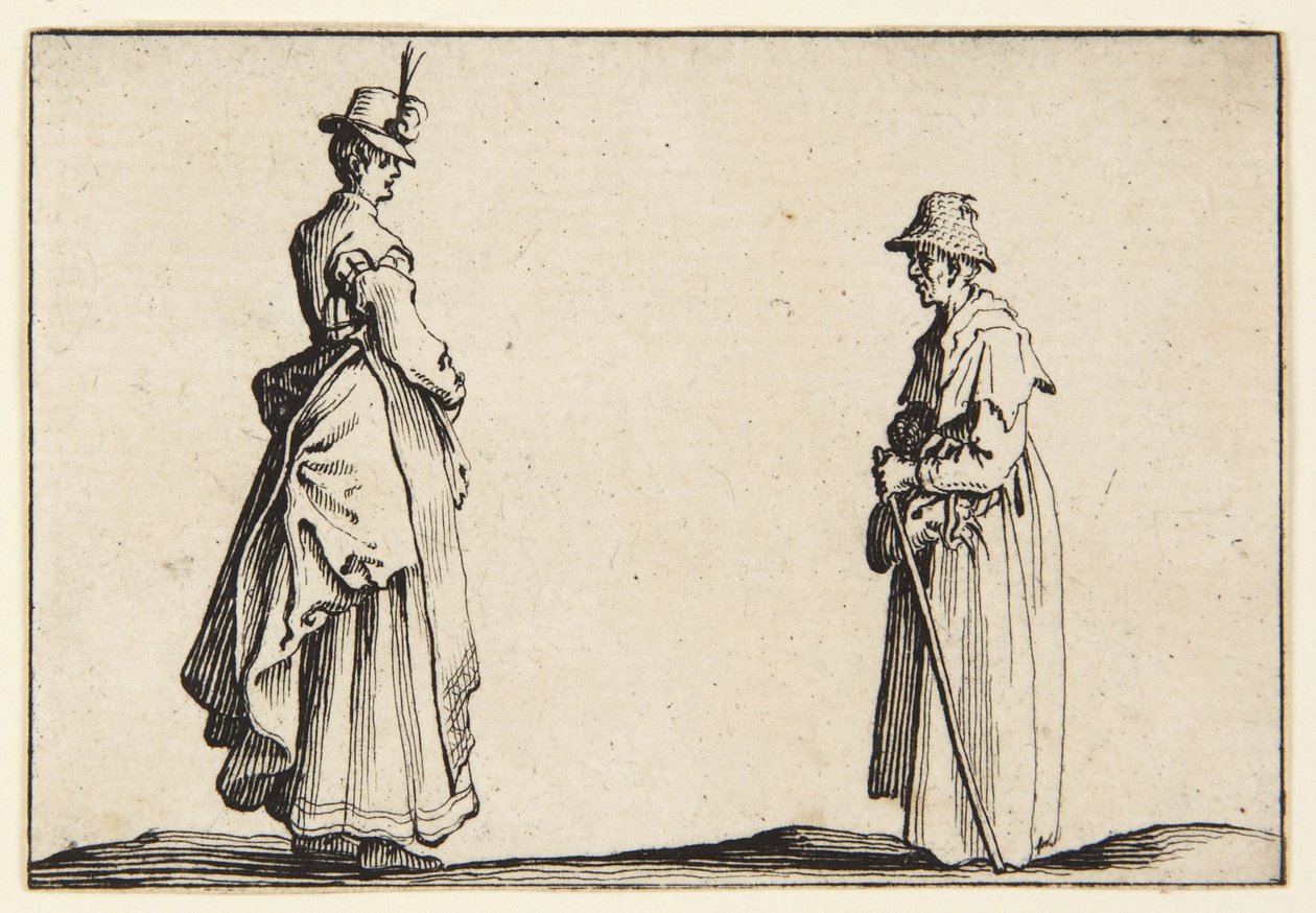 Két nő profilja alkotó: Jacques Callot