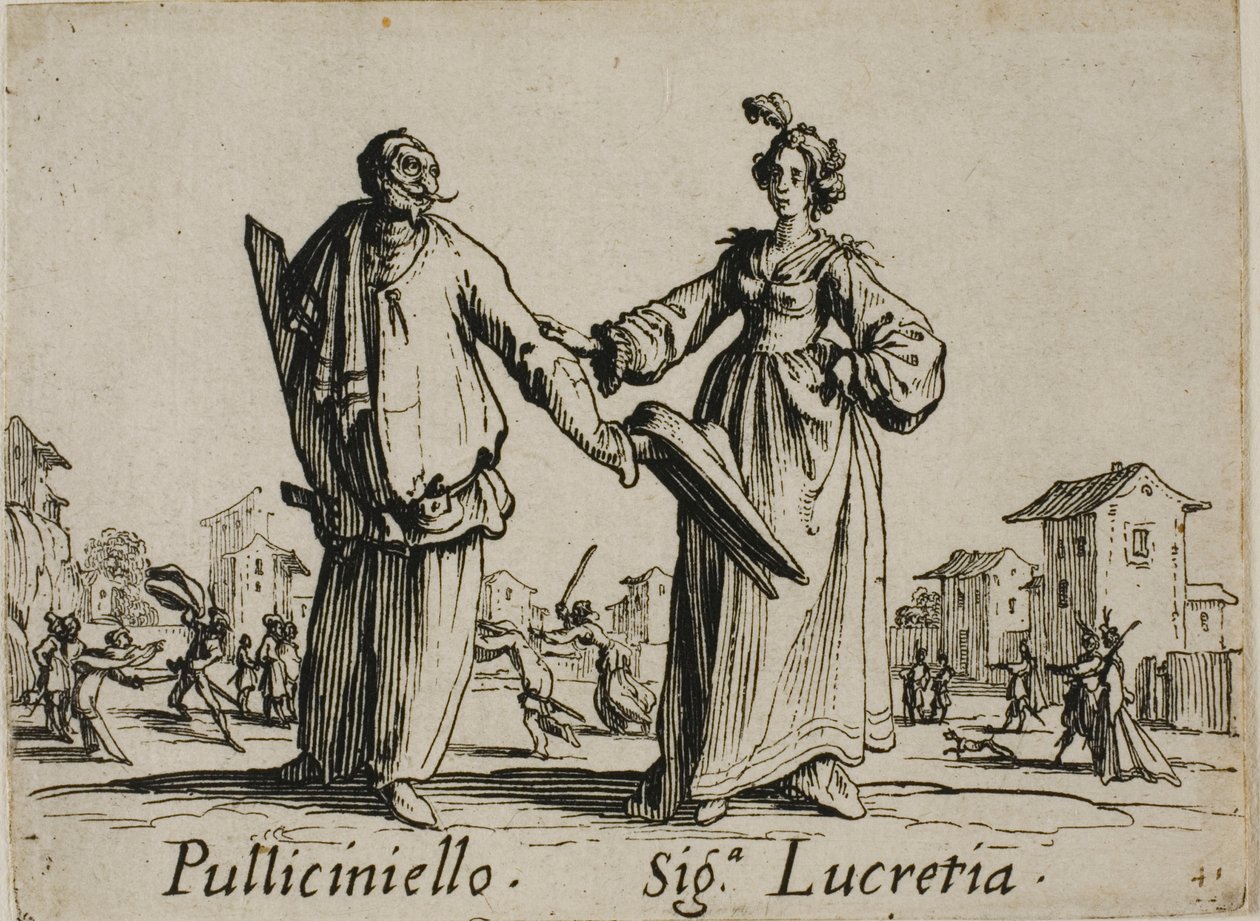 Pulliciniello - Signora Lucretia, 9. lemez a Balli di Sfessania-ból alkotó: Jacques Callot