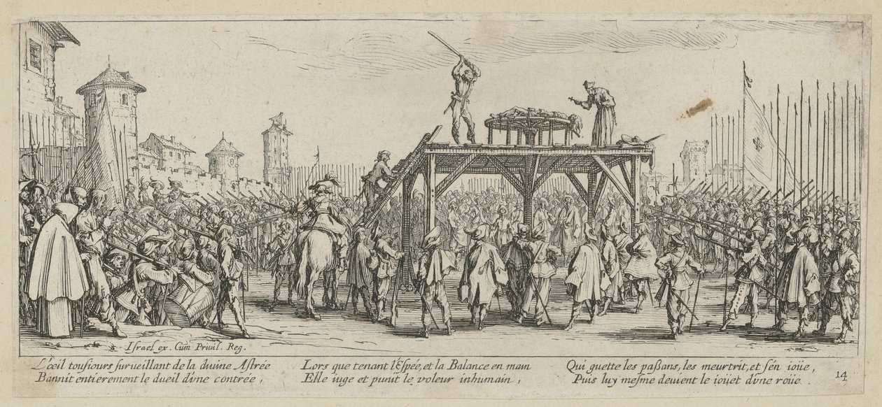Kerék, a „A háború borzalmai” sorozat 14. része alkotó: Jacques Callot