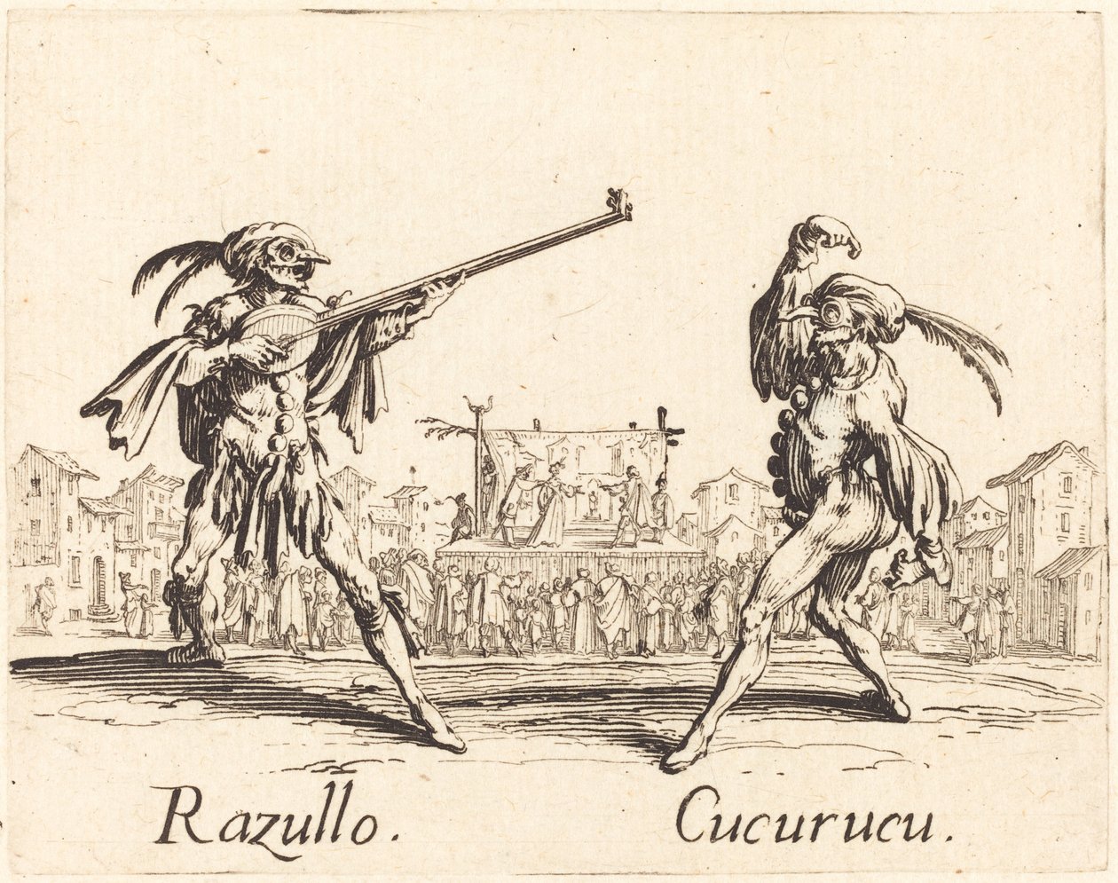 Razullo és Cucurucu alkotó: Jacques Callot