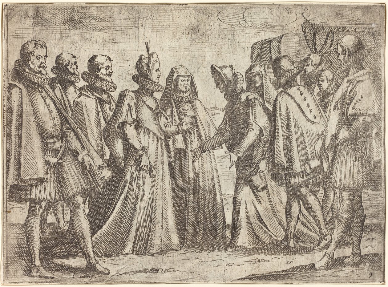 Fogadás Mantovában [jobbra] alkotó: Jacques Callot