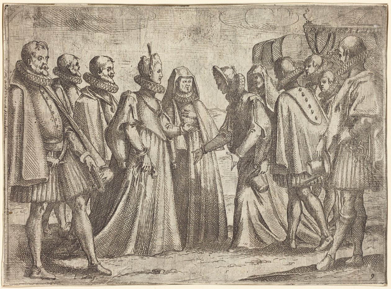 Fogadás Mantovában [recto] alkotó: Jacques Callot