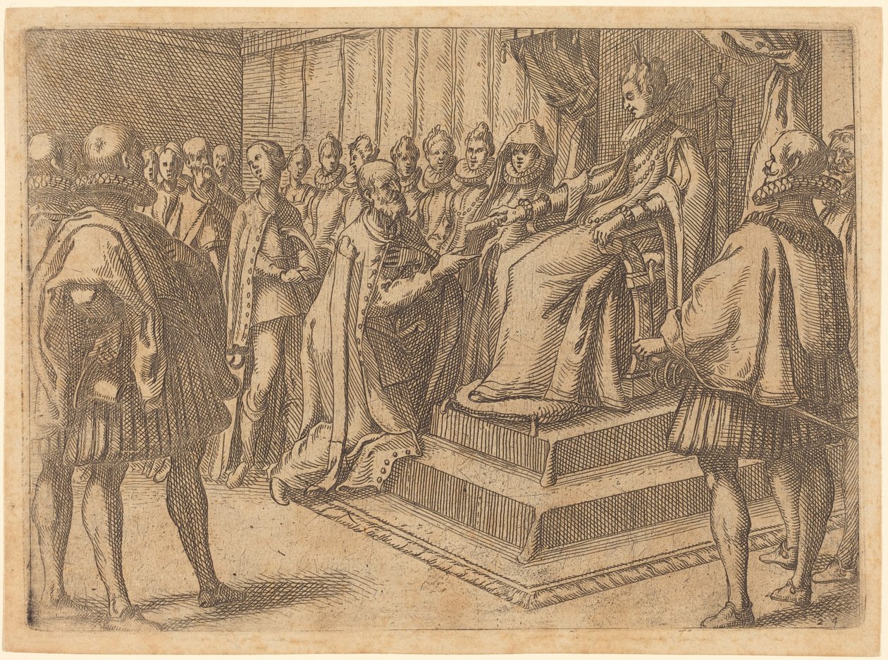 A lengyel követ fogadása alkotó: Jacques Callot