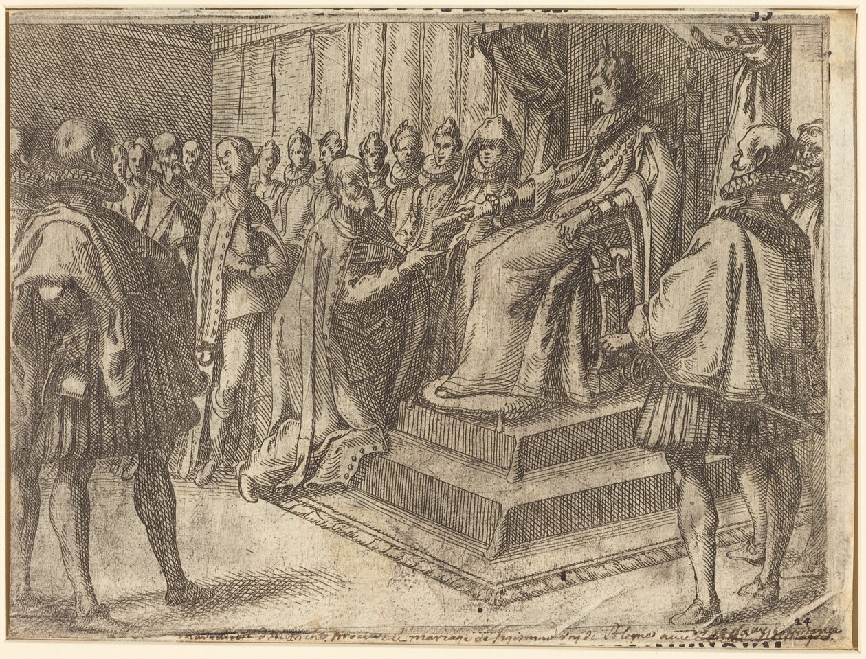 Lengyelország követének fogadása [recto] alkotó: Jacques Callot
