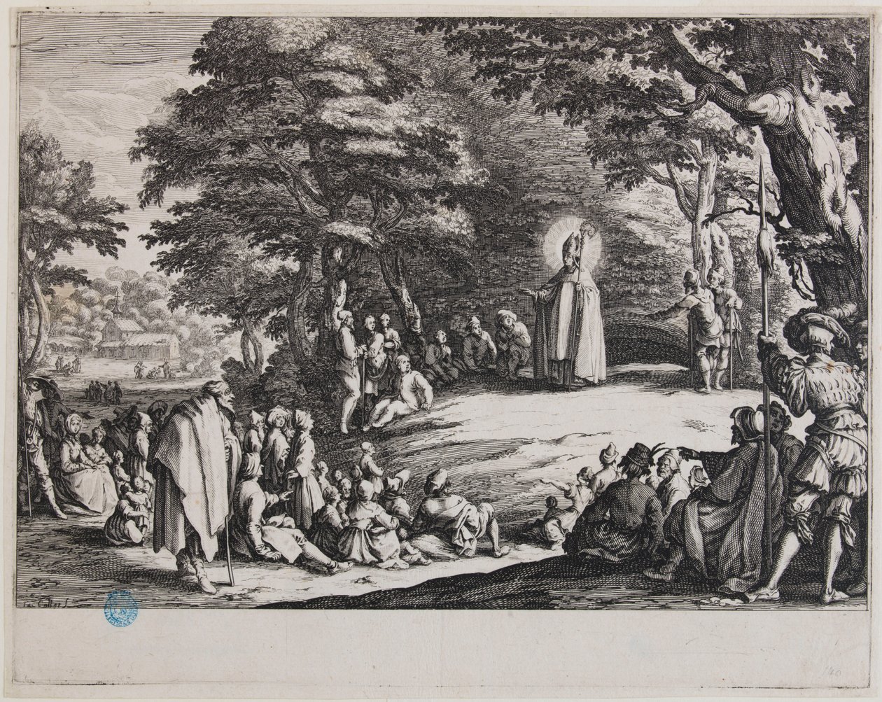 Szent Admond vagy Szent Miklós és Szent Severinus (Lieure 406, Meaume 140) alkotó: Jacques Callot