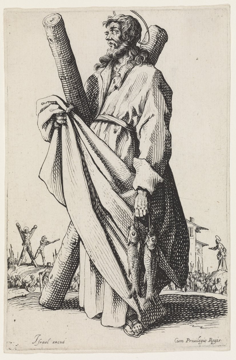 Szent András a Nagy apostolokból, 1631 alkotó: Jacques Callot